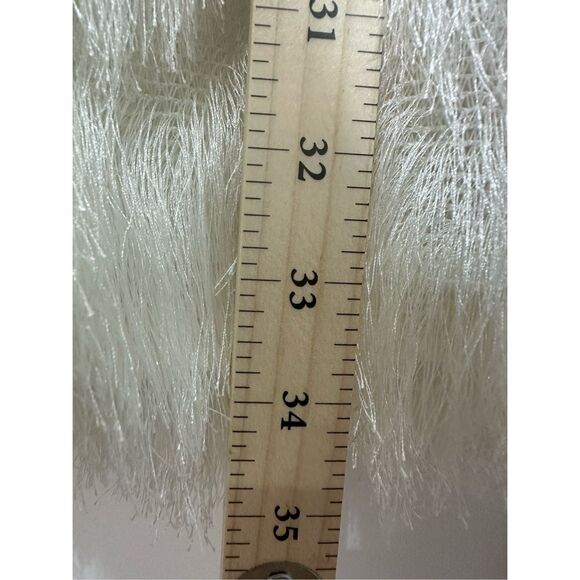 NWT Kaviar Gauche Twist Pulli Full Fringe Long Sleeve Mini Dress Women's 8US - Picture 8 of 13